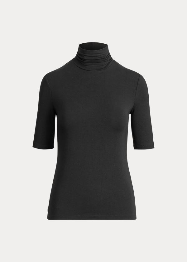 Ralph Lauren Jersey Turtleneck Top Dame Danmark (ZPTHB0324)